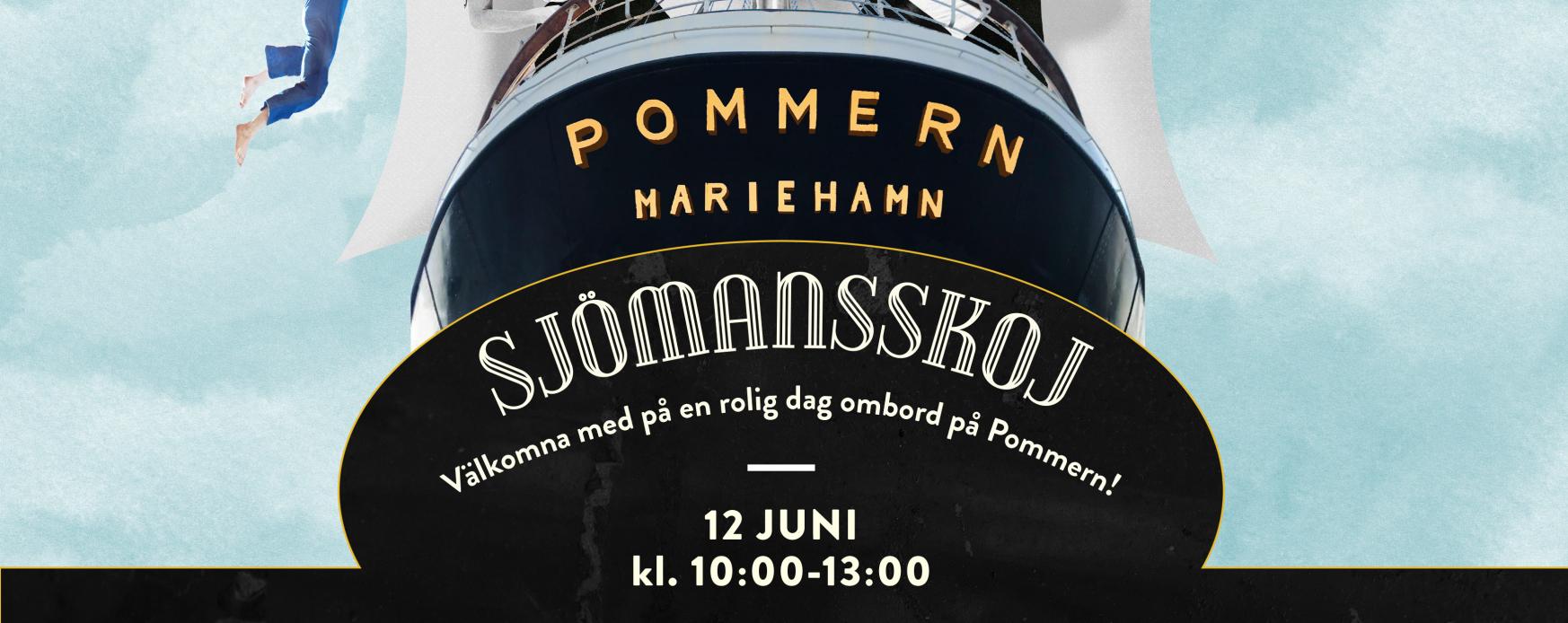 Affisch för sjömansskoj för skolbarn ombord på segelfartyget Pommern.