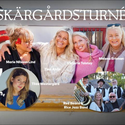 Bild av alla artister som medverkar på Skärgårdsturnén på Åland 2022