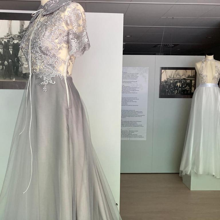 Two dresses from the exhibition