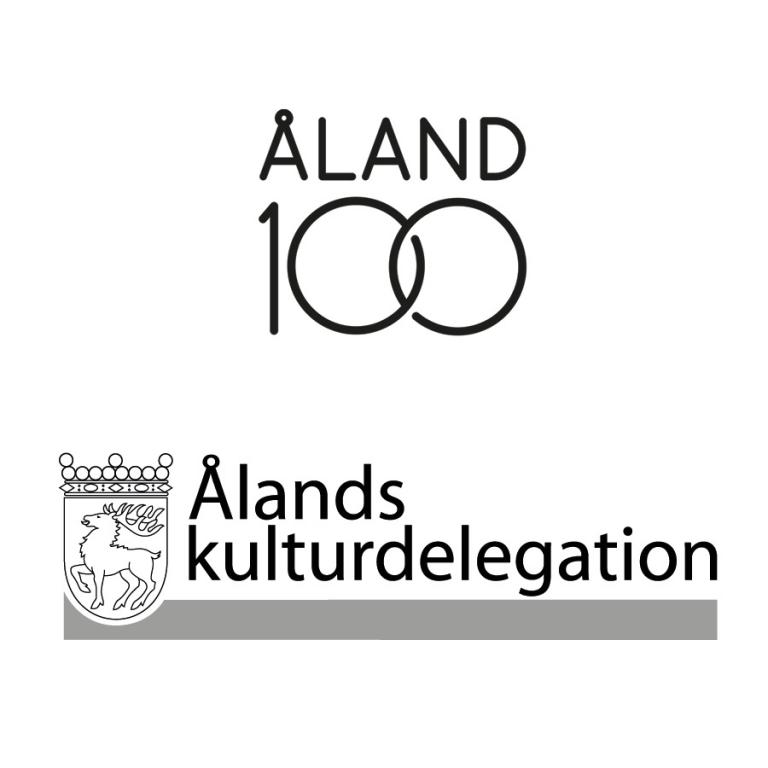 Logotyper Åland 100 och Ålands kulturdelegation
