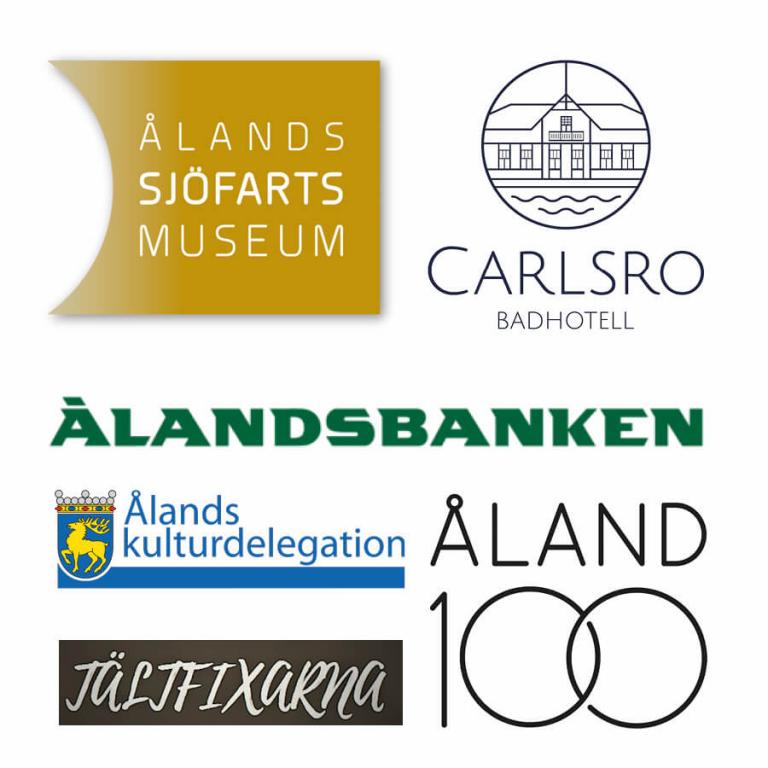 Logotyper över samarbetspartners för Skärgårdsturnén