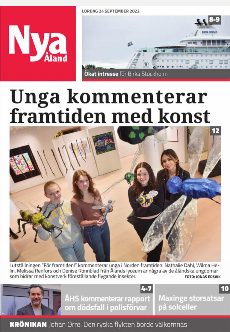 Nya Åland 24.9, om "För framtiden"