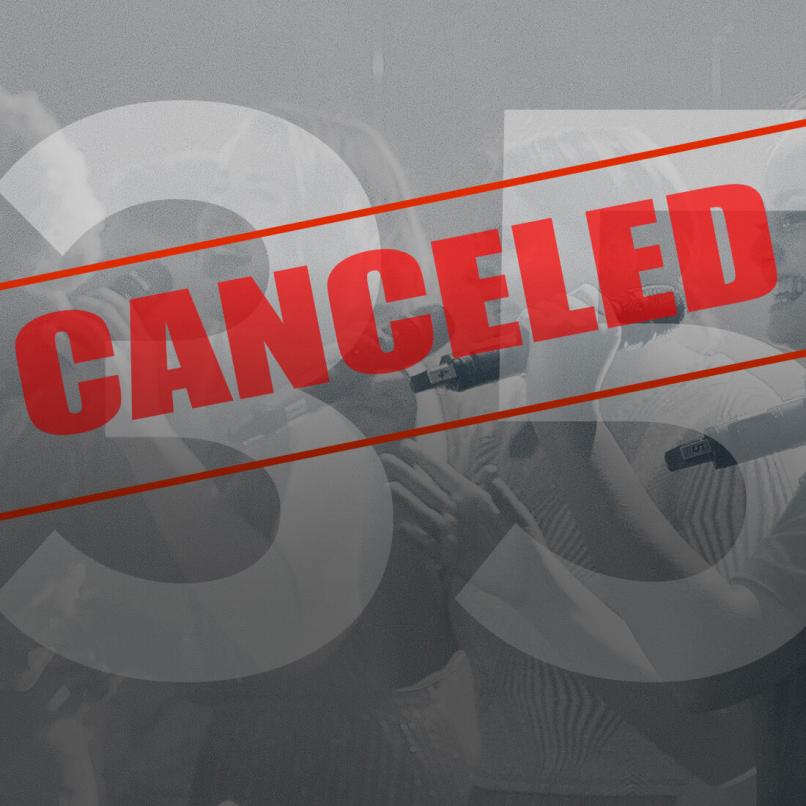Picture that shows that some events has to be cancelled due to the Corona-virus.