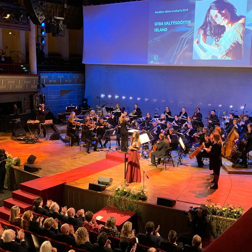 Bild från Nordiska rådets prisutdelning på Kulturhuset i Stockholm 2019